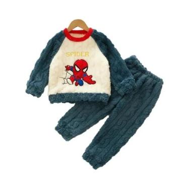 Imagem de Conjunto De Pijamas De Flanela Para Meninos, Manga Longa, Roupa De Dor