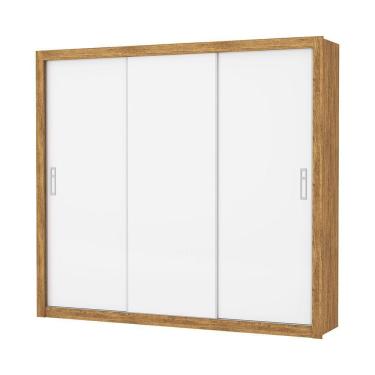 Imagem de Guarda Roupa Casal Ilhéus 3 Pts 4 Gvts 6 Prat Carioca Móveis Cinamomo-branco