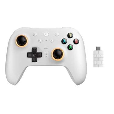 Imagem de Controle Wireless 8BitDo Ultimate 2, Efeito Hall, 2.4G, com Dock, p/ PC e Android, Branco - 81HE01-Unissex