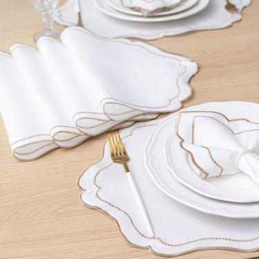 Imagem de Kit Jogo Americano Realeza Pçs Souplats Mesa De 6 Lugares Mesa Posta G