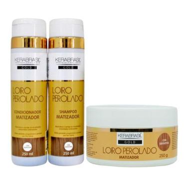 Imagem de Kit Completo Cabelo Loiro Efeito Loiro Perolado  Kerabrasil