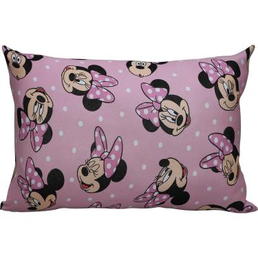 Imagem de Fronha Portallar Malha Disney Estampada Big Minnie 48cmx68cm Rosa