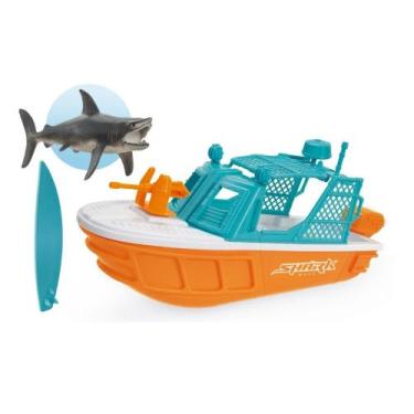 Imagem de Barco Wave Shark com Tubarão para Brincar na Água 30cm - Usual Brinque