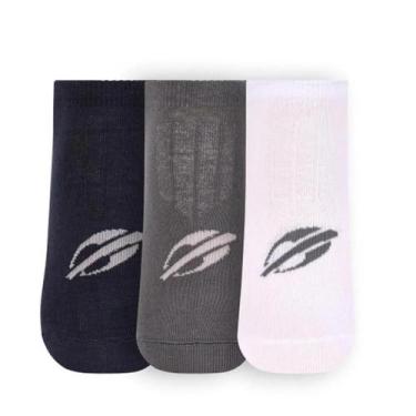 Imagem de Meia unissex mormaii kit 3 unidades t06196 cano curto algodão, 34 A 38