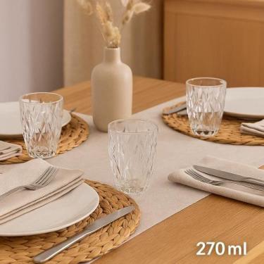 Imagem de Conjunto 6 Copos de Vidro Diamond 270ml - WELLMIX