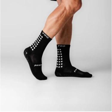 Imagem de Meia Prosocks Grip Draft Cano Medio Infantil - unissex - preto e branc