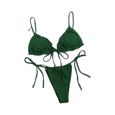 Imagem de Conjunto De Biquíni Feminino Sexy Push up Com Faixas 2025, Moda Praia 