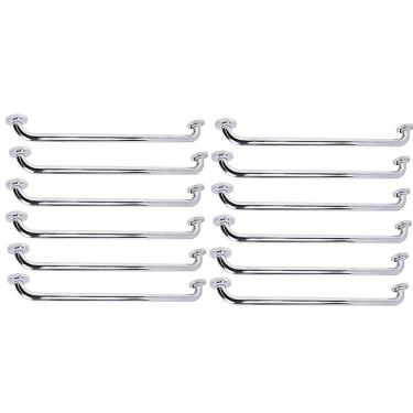 Imagem de Barra de Apoio Kit 12 Uni  Alca 80cm Acessibilidade Idoso Cadeirante Deficiente Box Banheiro Corrimao Corredor Seguranca