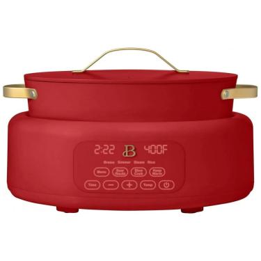 Imagem de Panela elétrica multifunções Beautiful 10 em 1 6L vermelha 1500W 110V painel touch