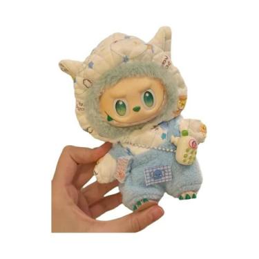 Imagem de Pijama Mini Kawaii Labubu Com Máscara Para Os Olhos, Conjunto De Três 