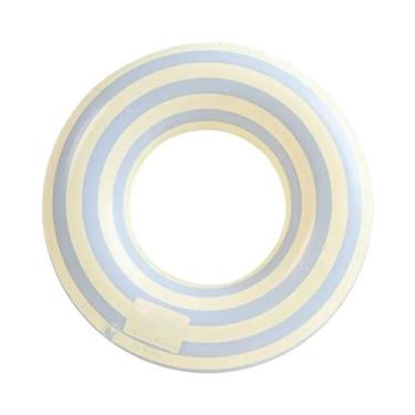 Imagem de Boia Inflável De PVC Com Listras Azuis Para Piscina E Praia, Brinquedo