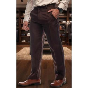 Imagem de Calça Social Oxford Masculina Reta Clássica Preta 44 - Congratulations