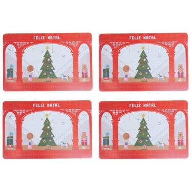 Imagem de Jogo Americano Natalino 4 Peças 43x28cm Polipropileno - Multiart, Tipo