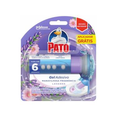 Imagem de Detergente Sanitário Pato Gel Adesivo Lavanda com Aplicador 38g, Lavan
