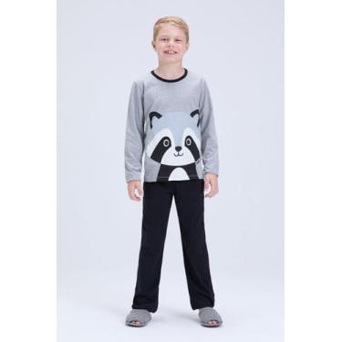 Imagem de Pijama Infantil Masculino de Inverno Guaxinim - Vida Costeira Oficial,