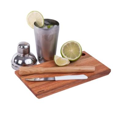 Imagem de Kit Coqueteleira Bartender Inox Profissional 4 Peças Drinks