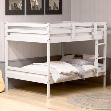 Imagem de Beliche Casal Casal Dreams Madeira Maciça Branco Megamobilia - Megamob