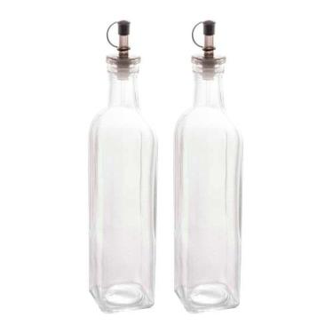Imagem de Kit 2 Garrafas Para Azeite De Vidro Com Tampa Lyor 510ml