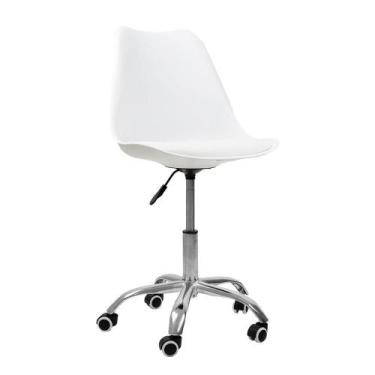 Imagem de Cadeira Office Com Rodízio Giratória Saarinen Branco - Oficial Webshop