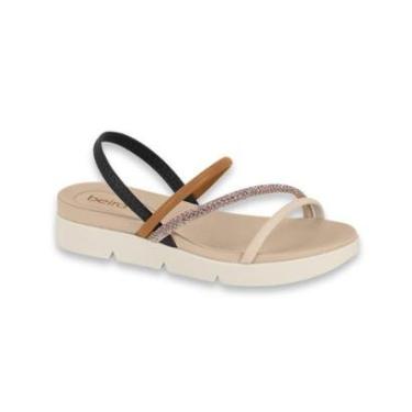 Imagem de Papete Feminina Beira Rio Conforto Calce Facil Elastico Tiras Ref: 8387.530-Feminino