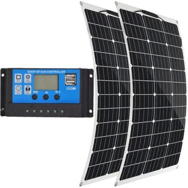 Imagem de Painel Solar 1000w 18v 2pcs Painel Solar Monocristalino 500w Módulo Solar Monocristalino Flexível Carregador Solar Portátil à Prova D'água Para Barcos De Acampamento Rv