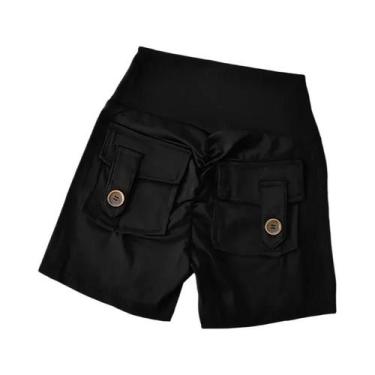 Imagem de Shorts De Fitness Femininos Sem Costura De Cintura Alta, Efeito Levant