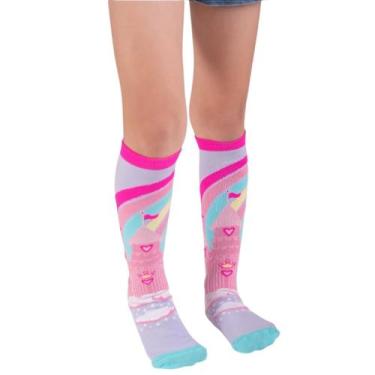 Imagem de Meia Infantil Longa Menina Duck Funny Kids, Lilás