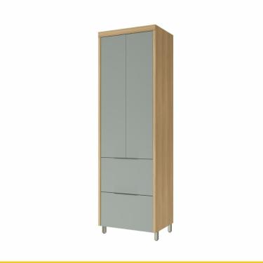 Imagem de Cozinha Completa Marquesa 8 Portas 7 Gavetas MDF 350cm Marrom com Verde