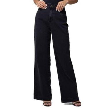 Imagem de Calça Sarja Sawary Reta Petit - 282053 - black 34-Feminino