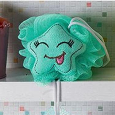 Imagem de Esponja de Banho Carinhas Estrelinha com Corda em 100% Nylon Polietileno Poliéster 01 Peça Verde Bouton