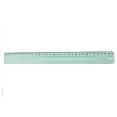 Imagem de Régua Dello Régua de 30cm Dello Verde Pastel com Apoio Central para os Dedos em Poliestireno 1 Unidade Verde