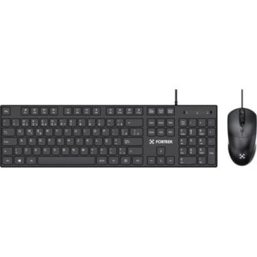 Imagem de Kit Mouse E Teclado Fortrek C13 Office Usb Abnt2 Preto