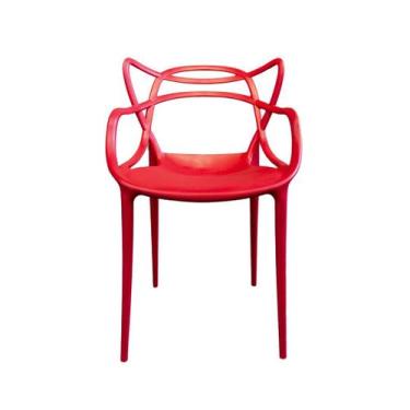 Imagem de Cadeira Allegra Vermelha Design Moderno Sala Jantar - DOM STARK