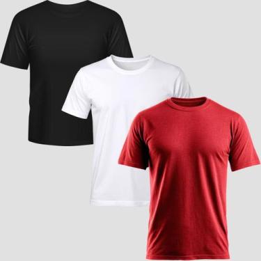 Imagem de Kit 3 Camisetas Masculina Premium PV - - VIXI MARIA, GG, Preto branco 