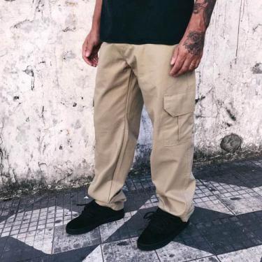 Imagem de calça cargo sarja skate algodão - PLANET STORE, Caqui,  P