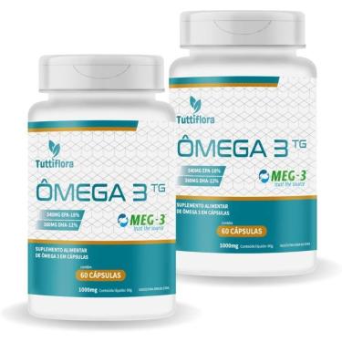 Imagem de Kit Com 02 - Ômega 3 MEG-3 (18% EPA 12% DHA) 60 Capsulas de 1000mg TuttiFlora-Unissex