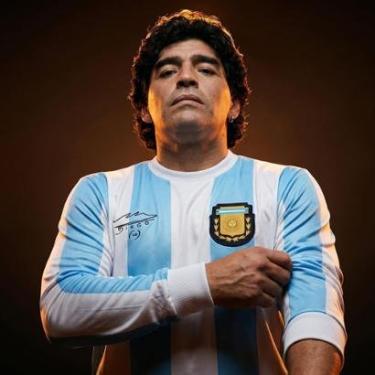 Imagem de Camisa Argentina 1986 Retrô Maradona Manga Longa Masculino-Masculino