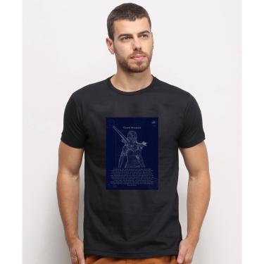 Imagem de Camiseta masculina Preta algodao Tomb Raider Lara Croft Planta Arte