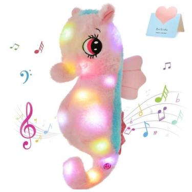 Imagem de Urso Cavalo Marinho Musical Pelúcia Brinquedo Presentes para Crianças 