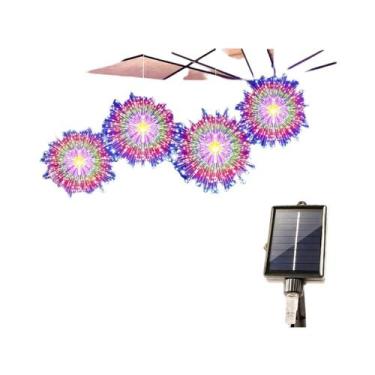 Imagem de Luzes Solares De Fogos De Artifício À Prova d'Água Para Exterior Com 4
