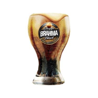 Imagem de Copo Vidro para Chopp Ambev 430ml  - Brahma Black, Transparente, 1