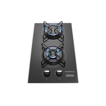 Imagem de Cooktop a Gás Mondial CTG-04 2 Bocas em Vidro Temperado com Acendimento Automático Preto Bivolt