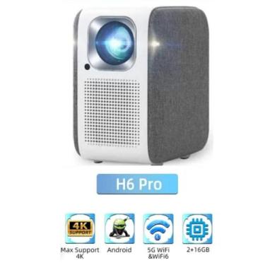 Imagem de Projetor Portátil Touyinger H6 Pro 6500 Lúmens Android FHD wifi6 Bluet
