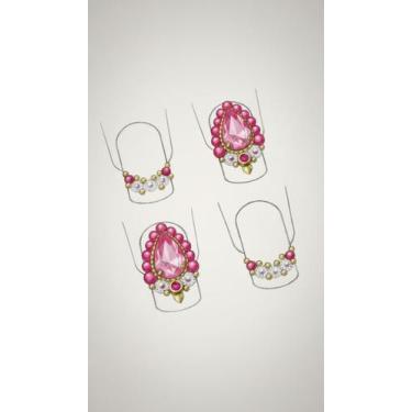 Imagem de Kit 100 Joias p/ Unha Adesivo Luxo Decoracao - Congratulations Store
