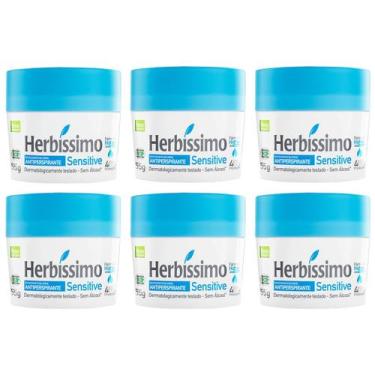 Imagem de    Kit Com 6 Desodorantes Em Creme Sensitive Herbíssimo - 55g - DANA C