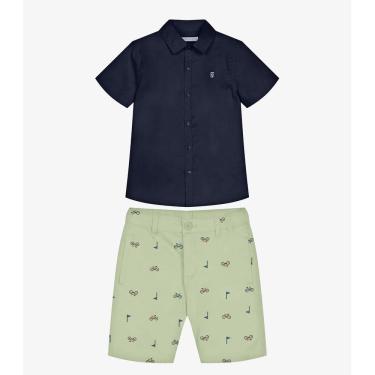 Imagem de Conjunto Infantil Camisa Com Bermuda Trick Nick Azul