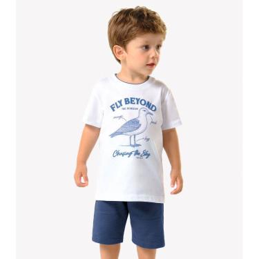 Imagem de Conjunto Infantil Camiseta Com Bermuda Trick Nick Branco