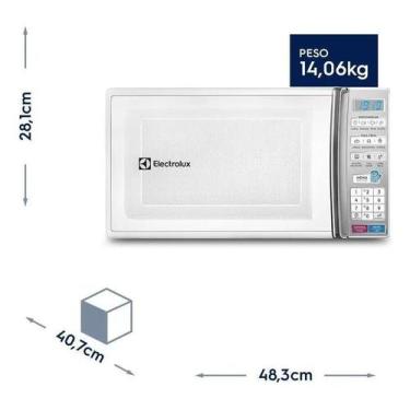 Imagem de microondas de bancada electrolux branco 27l, Branco, 220V, 27
