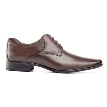 Imagem de Sapato Social Rafarillo Las Vegas Masculino Couro Conforto, Marrom, 41