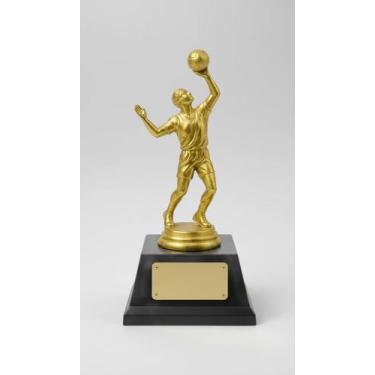 Imagem de Troféu Vôlei 25cm Plástico Dourado Base Preta - Congratulations Store